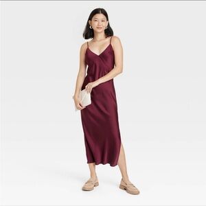 Women's Midi Slip Dress - A New Day™
Burgundy L
